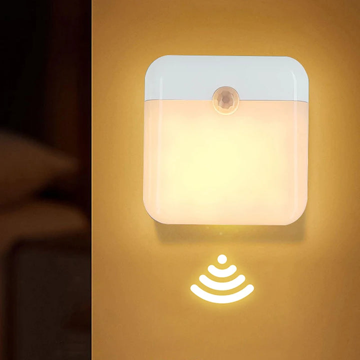 LED Smart Human Body Sensor Night Light, USB Rechargeable, Wireless