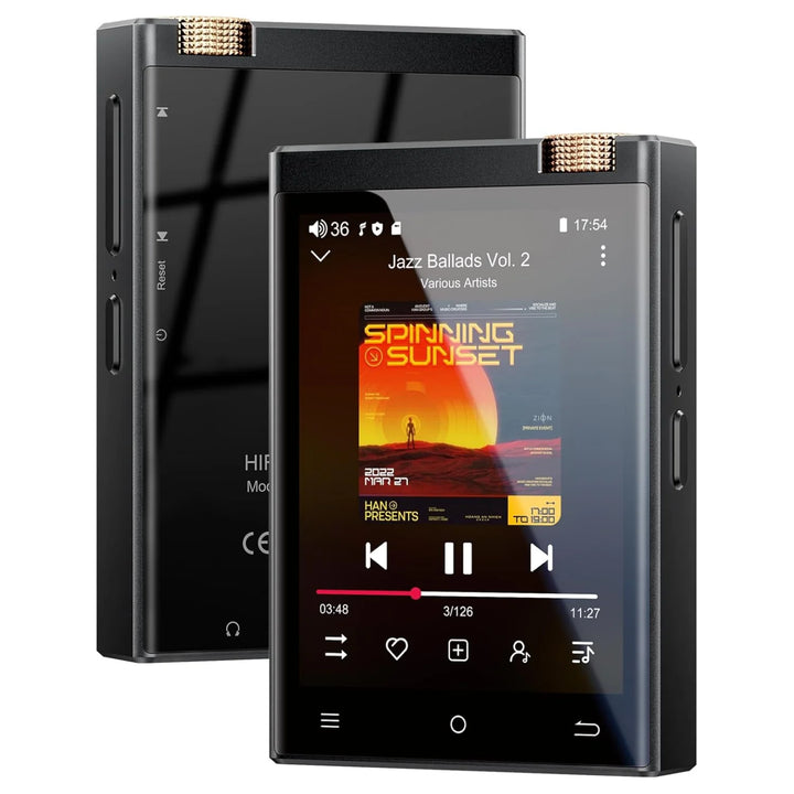 Oilsky Hi-Fi MP3 Player, Bluetooth/WiFi, Lossless DSD, 64GB Expandable