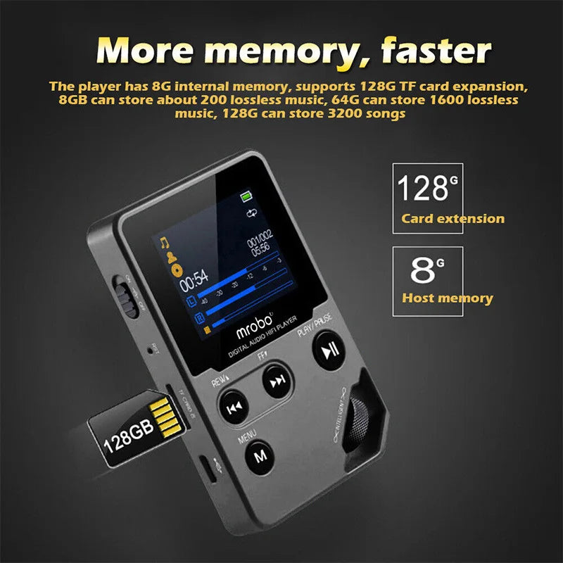 C5 8GB Bluetooth MP3 Player, Lossless Audio, FM Radio & Voice Recorder