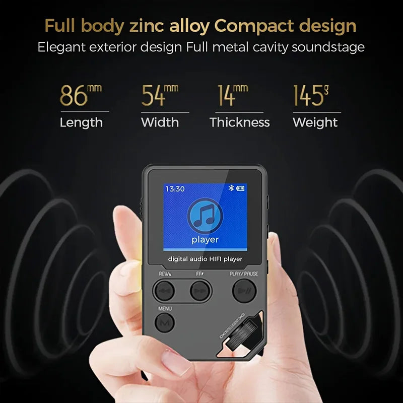 C5 8GB Bluetooth MP3 Player, Lossless Audio, FM Radio & Voice Recorder