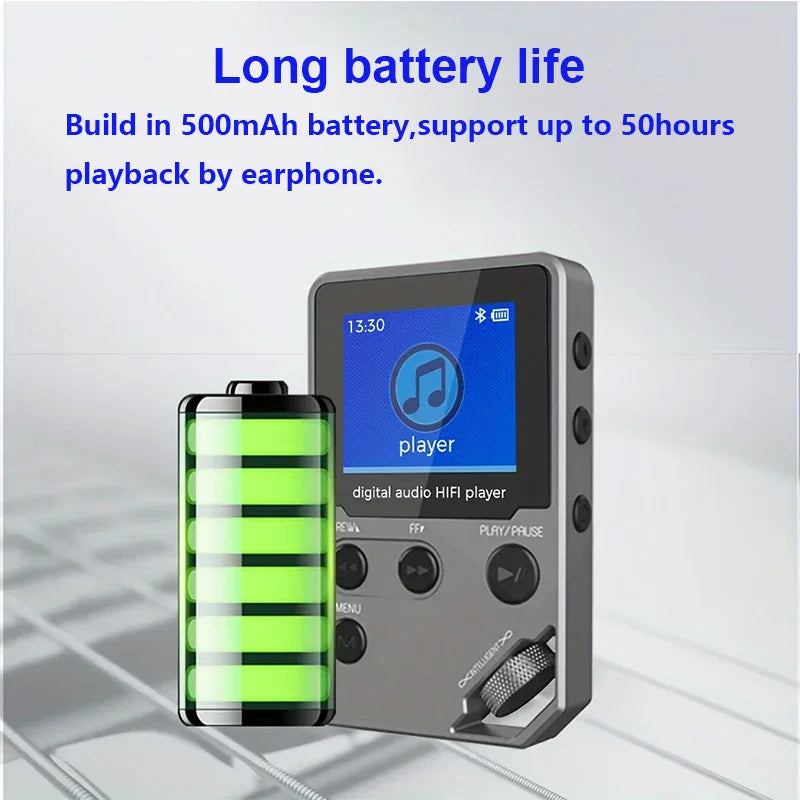 C5 8GB Bluetooth MP3 Player, Lossless Audio, FM Radio & Voice Recorder