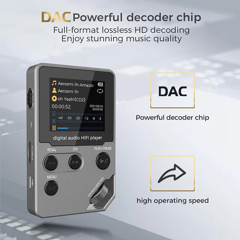 C5 8GB Bluetooth MP3 Player, Lossless Audio, FM Radio & Voice Recorder