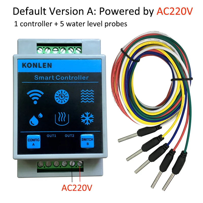 KONLEN Tuya WiFi Water Level Sensor & Leak Alarm Controller