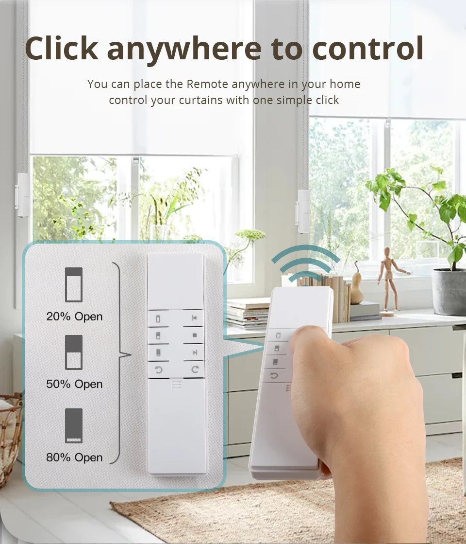 Zemismart Zigbee Smart Roller Shade Motor, Battery Powered, Voice Control