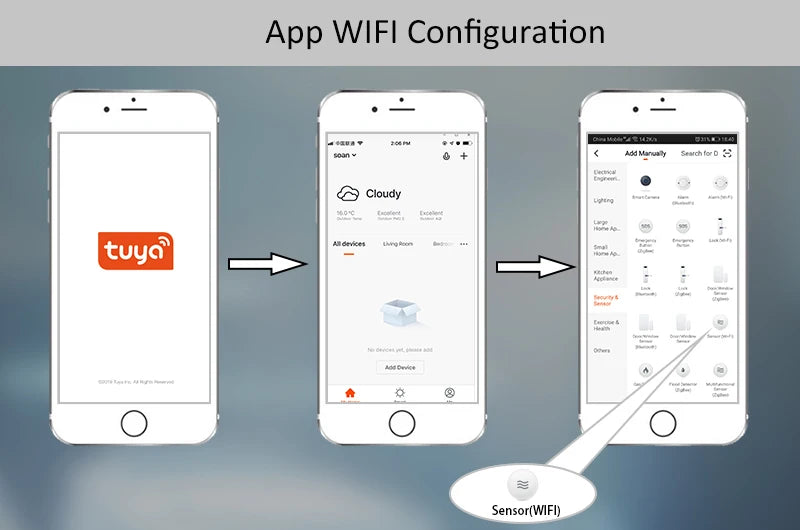 KONLEN Tuya WiFi Water Level Sensor & Leak Alarm Controller