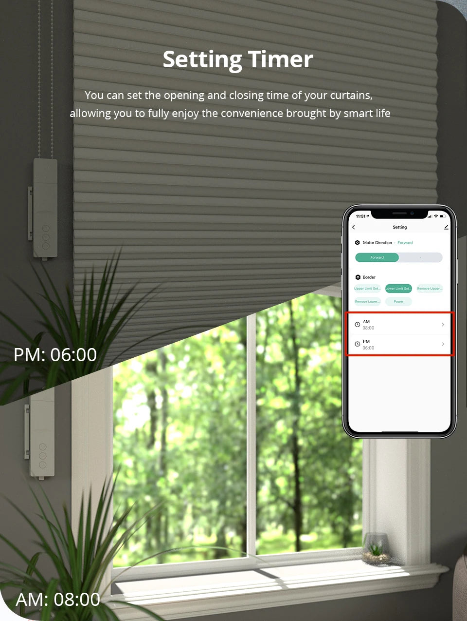 Zemismart Zigbee Smart Roller Shade Motor, Battery Powered, Voice Control
