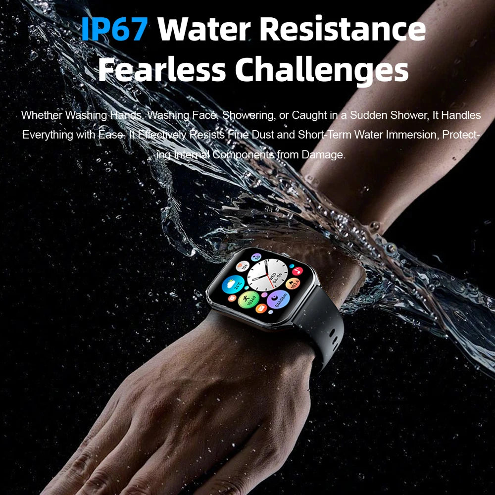 Ultra-Thin Smartwatch, 1.96" AMOLED, 360×360 HD, Always-On Display