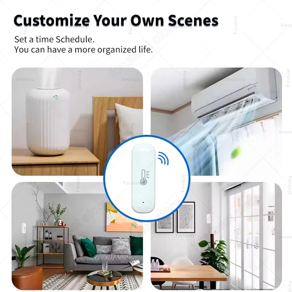 Zigbee Smart Temperature & Humidity Sensor, App Remote Monitor