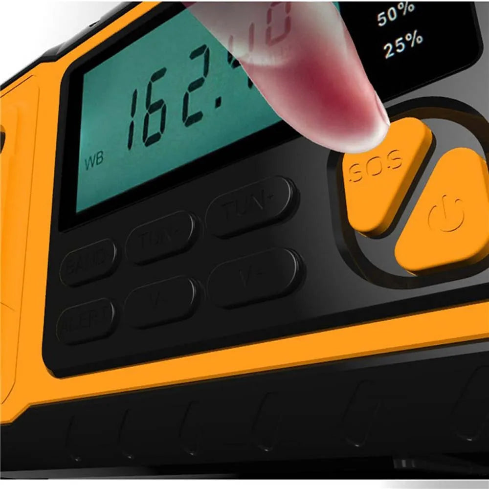 LOTOTG Portable Solar Emergency Radio, Hand Crank, AM/FM, Power Bank