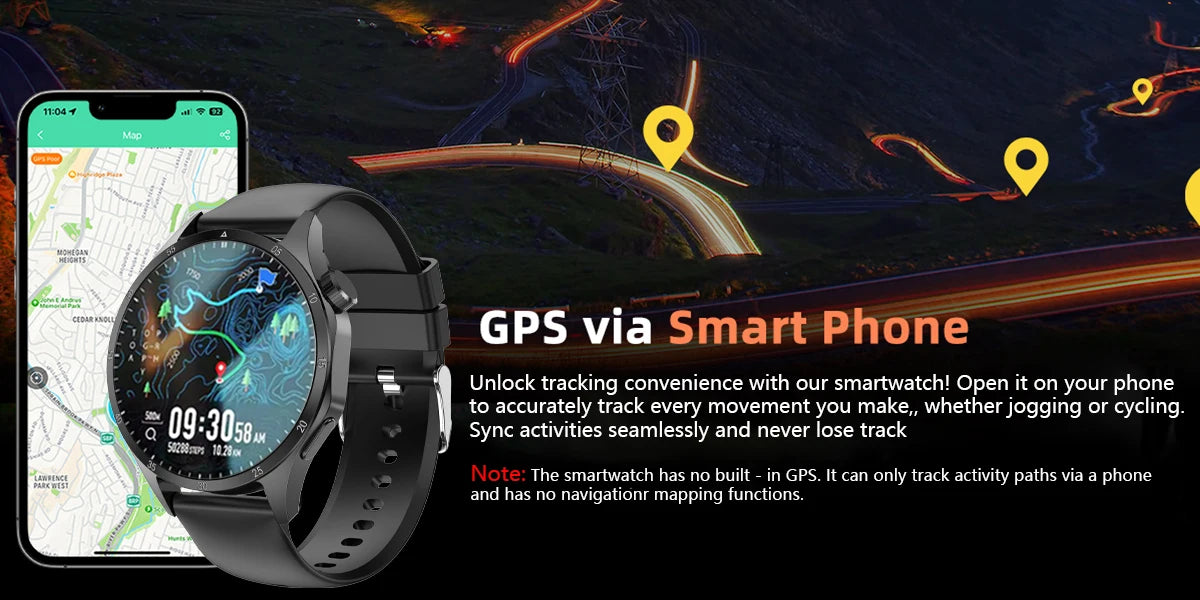 2025 Men’s Smartwatch, AMOLED 360×360, GPS, NFC, Bluetooth Calls