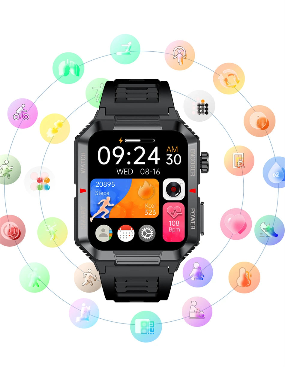 NFC GPS Smartwatch for Men, 1.99" HD, Bluetooth Call, Fitness Tracker