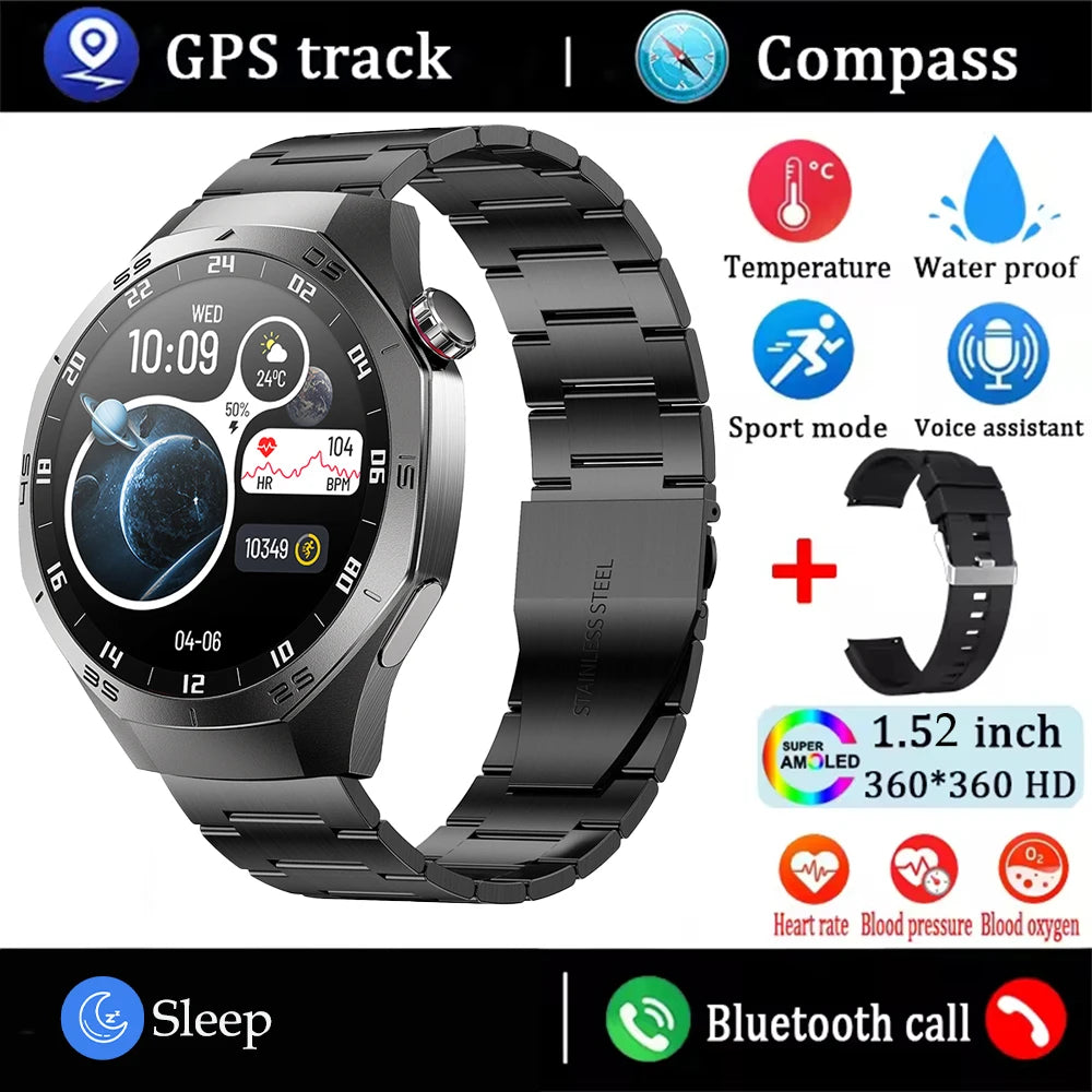2025 Huawei GT5 Pro Smartwatch for Men, AMOLED, GPS, Bluetooth Calls