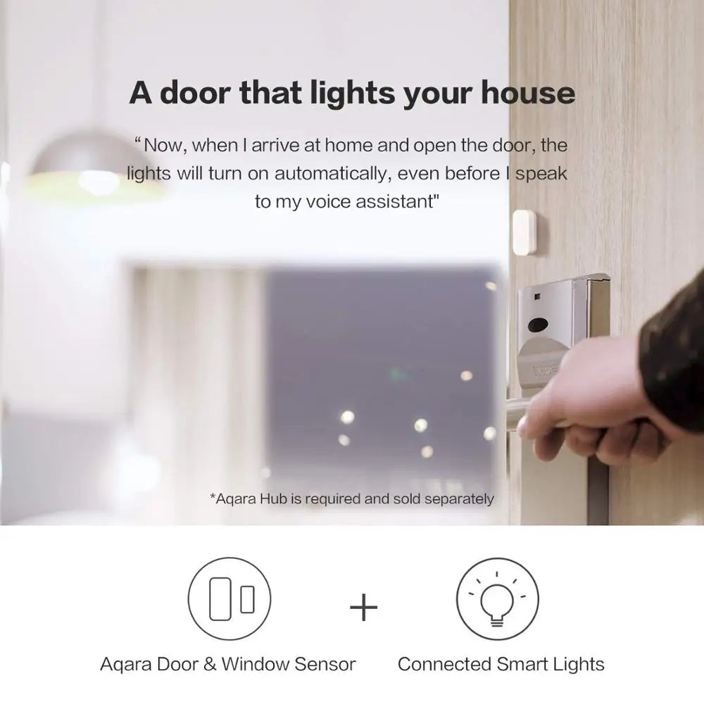 Aqara Zigbee Door & Window Sensor, Wireless, Smart Mini Alarm