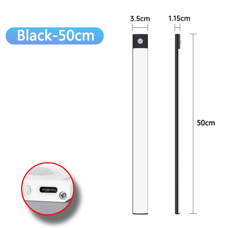 Motion Sensor LED Night Light, USB Rechargeable, Wireless Cabinet Lamp