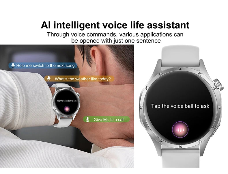 2025 Men’s Smartwatch, AMOLED 360×360, GPS, NFC, Bluetooth Calls