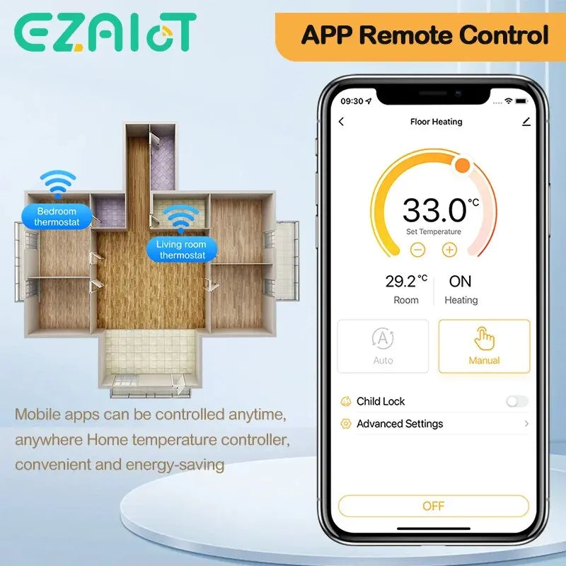 Tuya WiFi Smart Thermostat for Water/Electric Floor Heating & Gas Boiler
