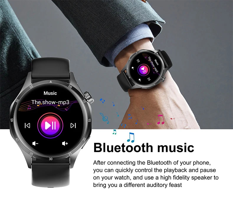 2025 Men’s Smartwatch, AMOLED 360×360, GPS, NFC, Bluetooth Calls