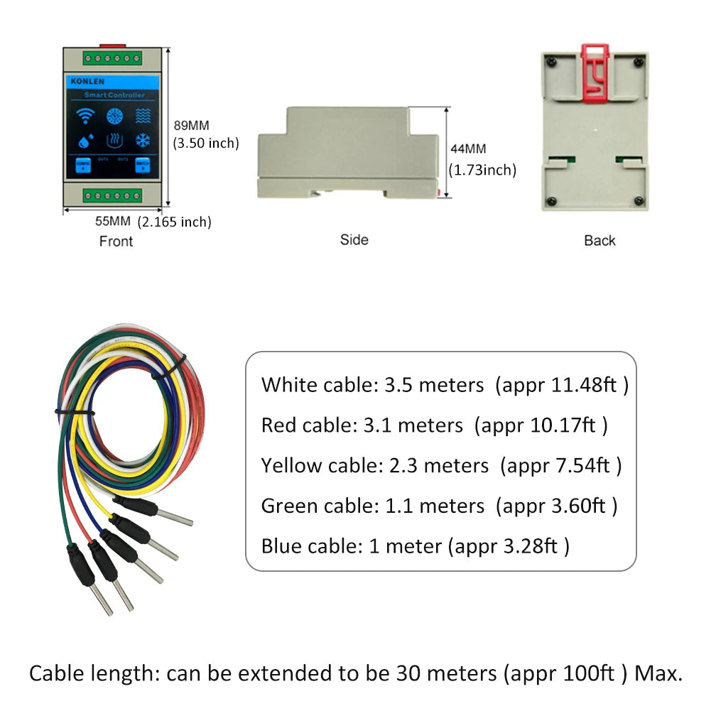 KONLEN Tuya WiFi Water Level Sensor & Leak Alarm Controller