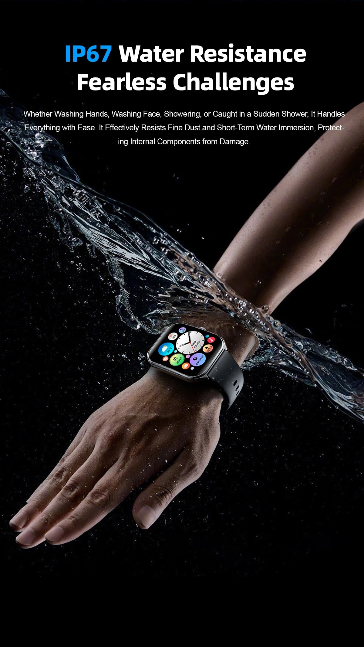Ultra-Thin Smartwatch, 1.96" AMOLED, 360×360 HD, Always-On Display