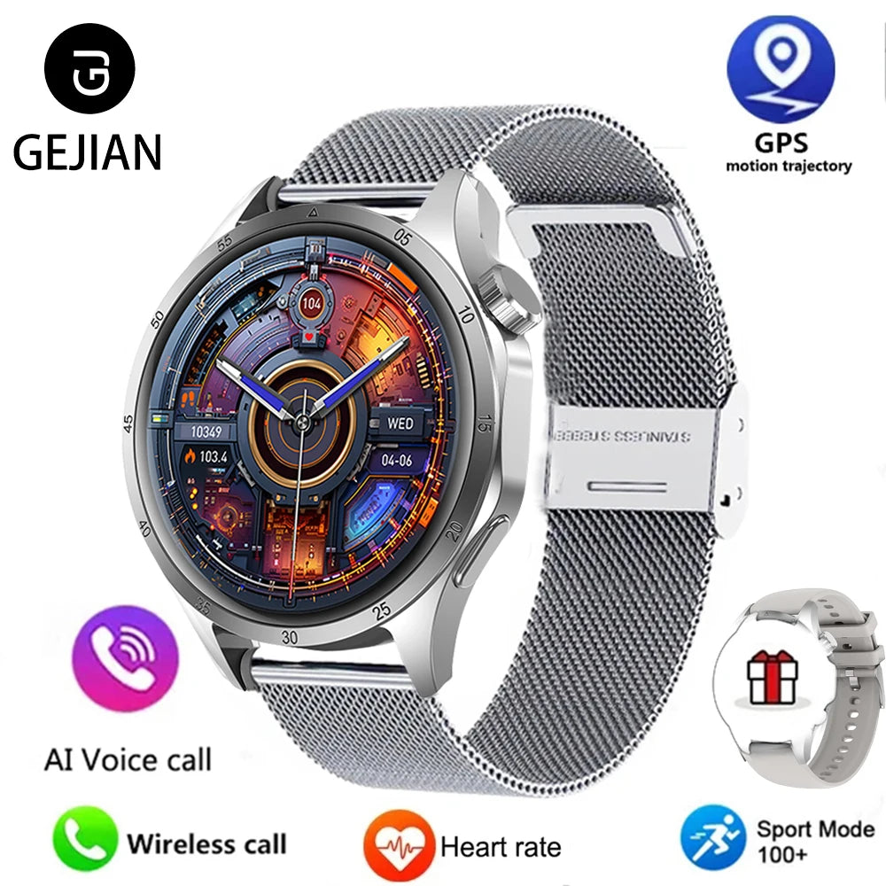 2025 Men’s Smartwatch, AMOLED 360×360, GPS, NFC, Bluetooth Calls