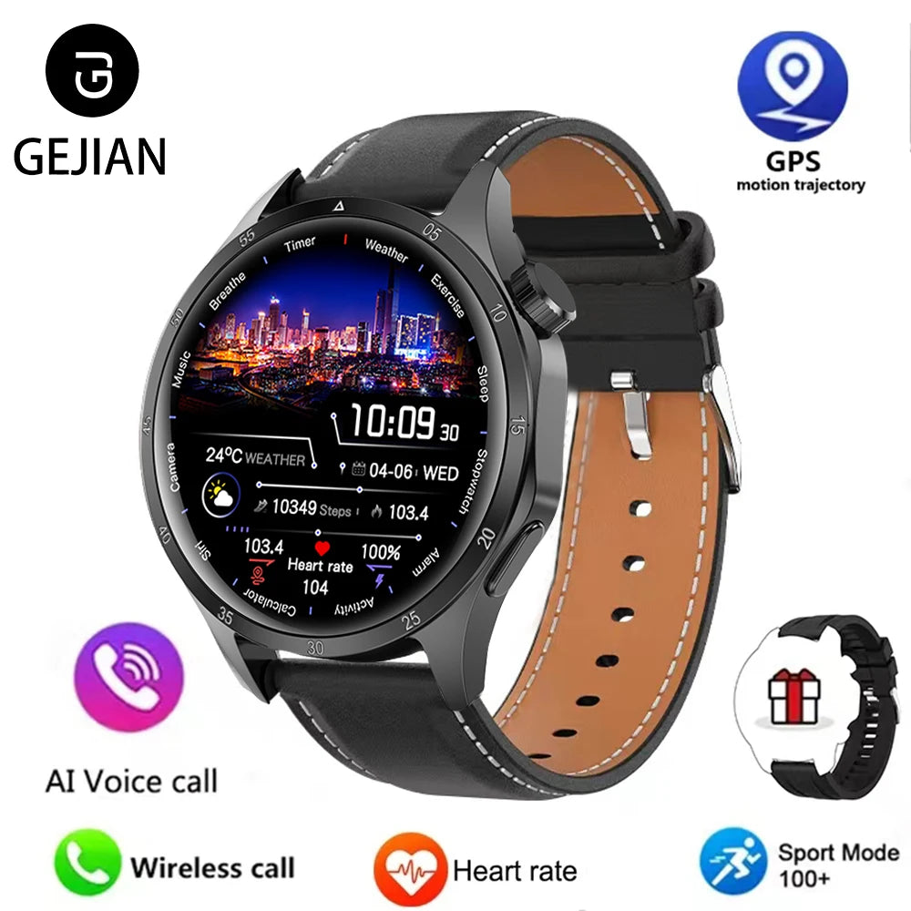 2025 Men’s Smartwatch, AMOLED 360×360, GPS, NFC, Bluetooth Calls