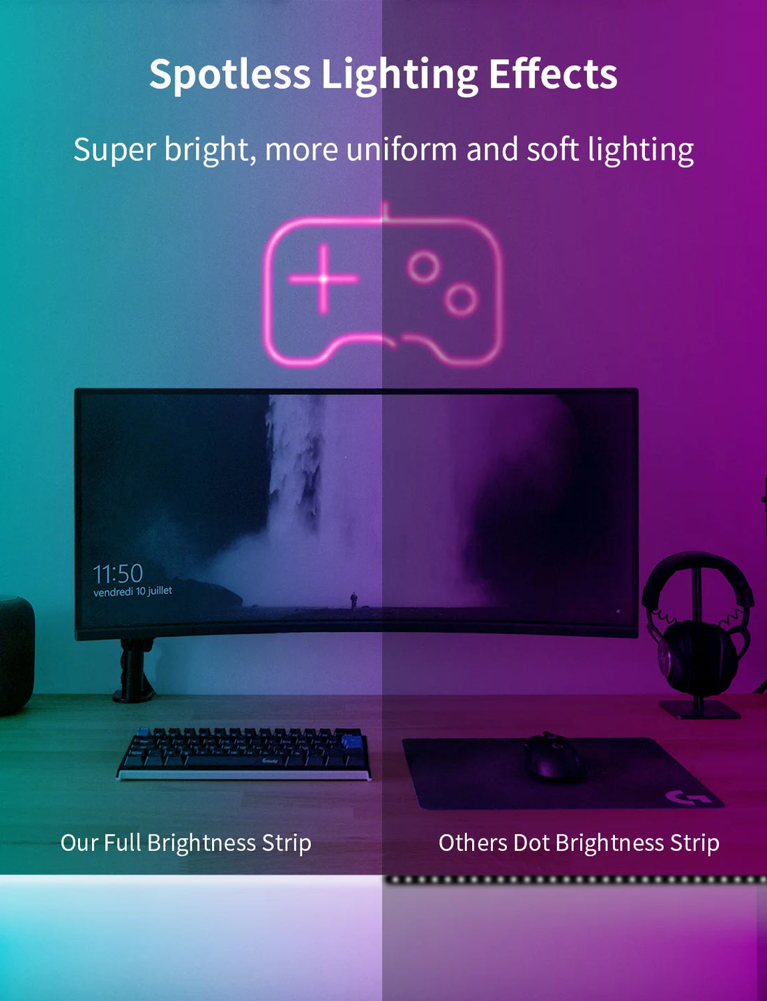 Smart RGB LED Strip Lights, SMD 5050, APP & Remote Control