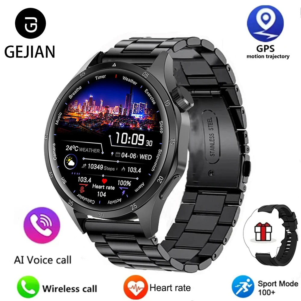 2025 Men’s Smartwatch, AMOLED 360×360, GPS, NFC, Bluetooth Calls