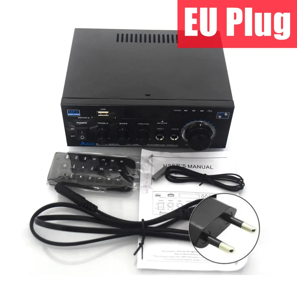 Woopker AK Series Digital Amplifier, Bluetooth, 2-Channel HiFi, FM/USB