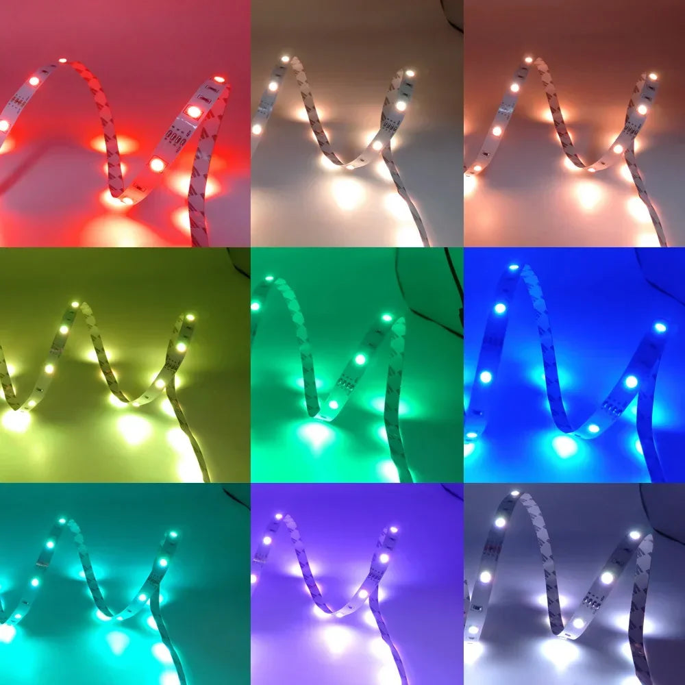 Smart 5050 RGB LED Strip Light, USB 5V, Bluetooth APP, Remote