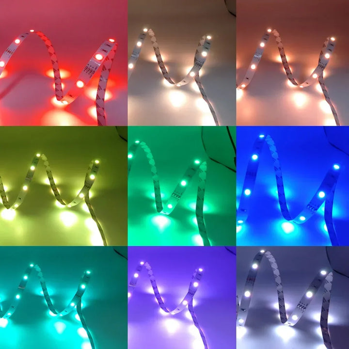 Smart 5050 RGB LED Strip Light, USB 5V, Bluetooth APP, Remote