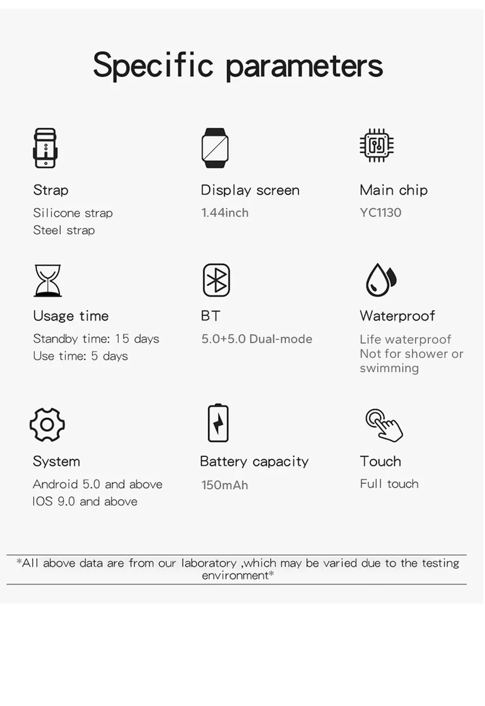 2024 Smartwatch with Bluetooth Call, Health Monitor, 1.44" Color Screen