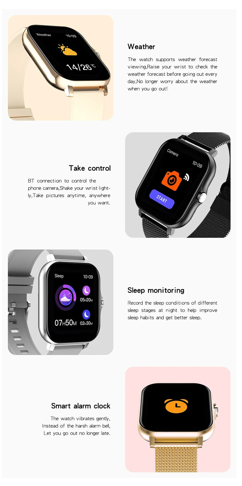 2024 Smartwatch with Bluetooth Call, Health Monitor, 1.44" Color Screen
