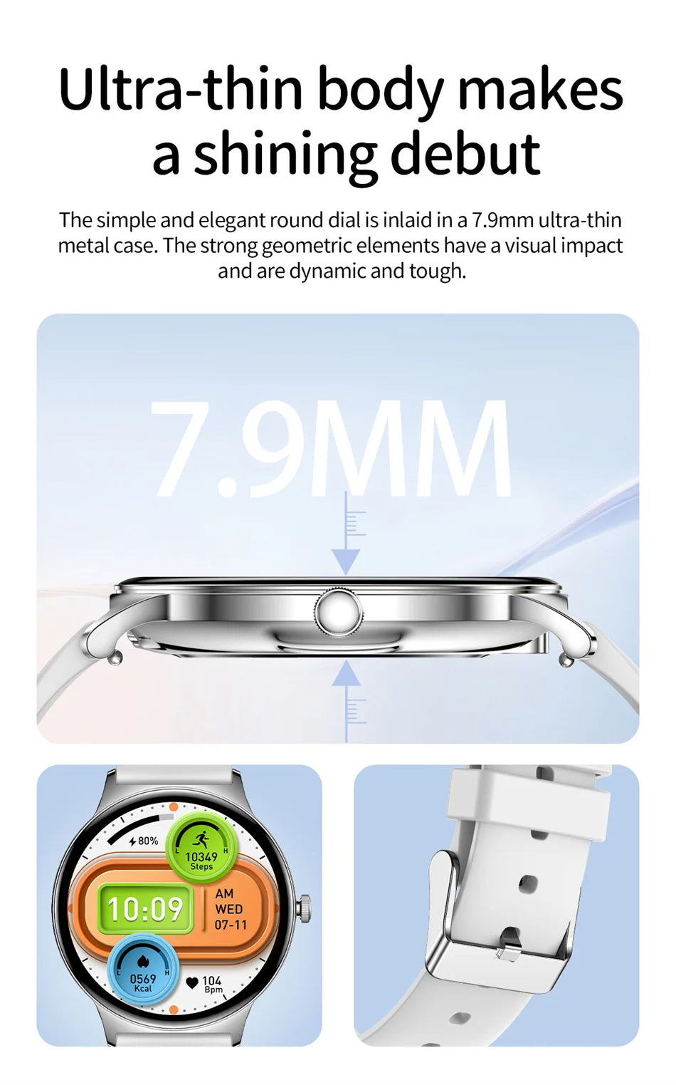 Huawei Ultra Slim AMOLED Smartwatch for Women, Always-On Display, BT Calling