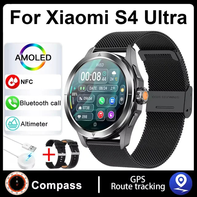 S4 Ultra Xiaomi Smart Bracelet, AMOLED HD, Bluetooth Call, GPS