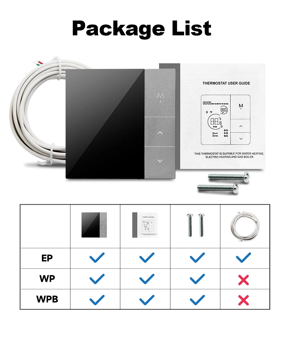 WiFi Smart Thermostat, Tuya, for Boiler/Electric/Underfloor Heating