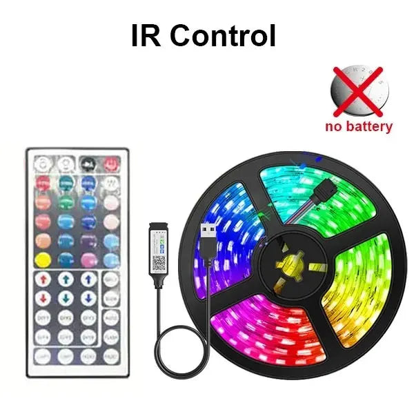 Smart 5050 RGB LED Strip Light, USB 5V, Bluetooth APP, Remote