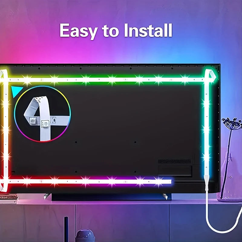 40M RGB LED Strip Lights, USB 5V, APP & Remote, Music Sync