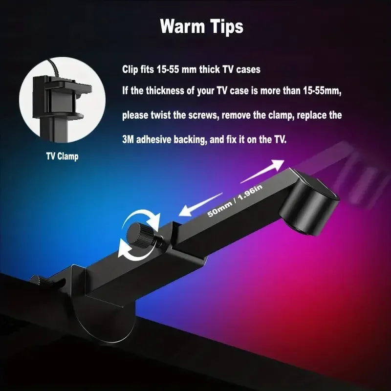 RGBIC LED Strip Light for PC/TV, App Control, Music Sync