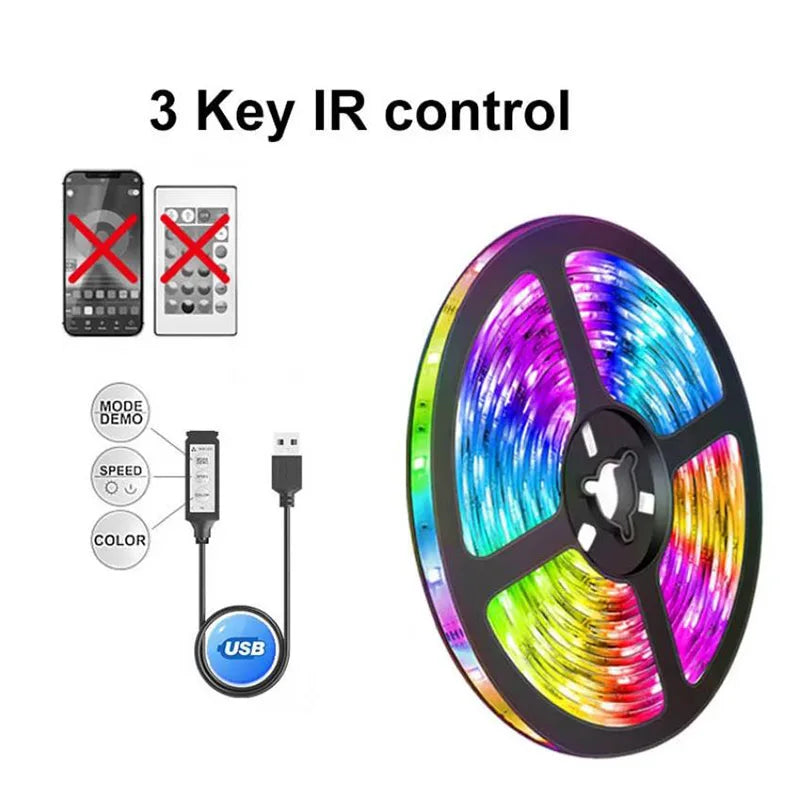 Bluetooth RGB LED Strip Lights, SMD 5050, APP & Remote Control