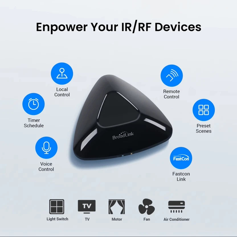 Broadlink MAX Smart Remote Hub, WiFi/BLE, IR/RF Control for TV & AC