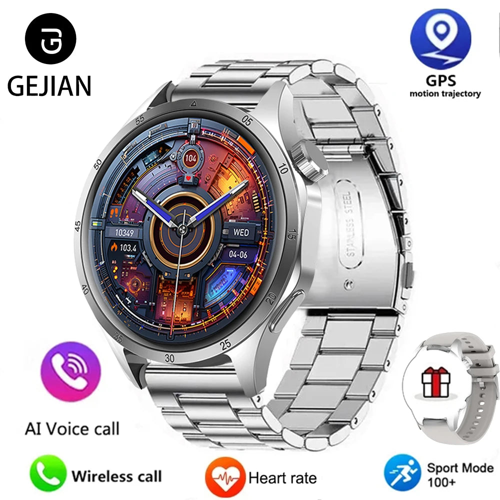 2025 Men’s Smartwatch, AMOLED 360×360, GPS, NFC, Bluetooth Calls