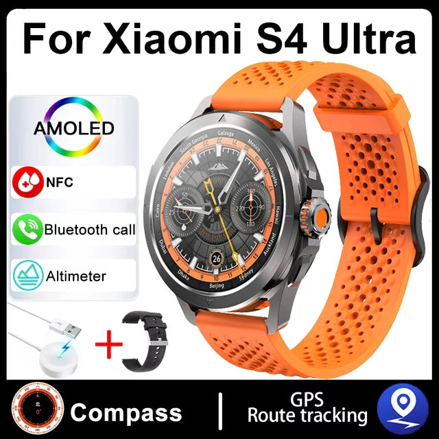 S4 Ultra Xiaomi Smart Bracelet, AMOLED HD, Bluetooth Call, GPS