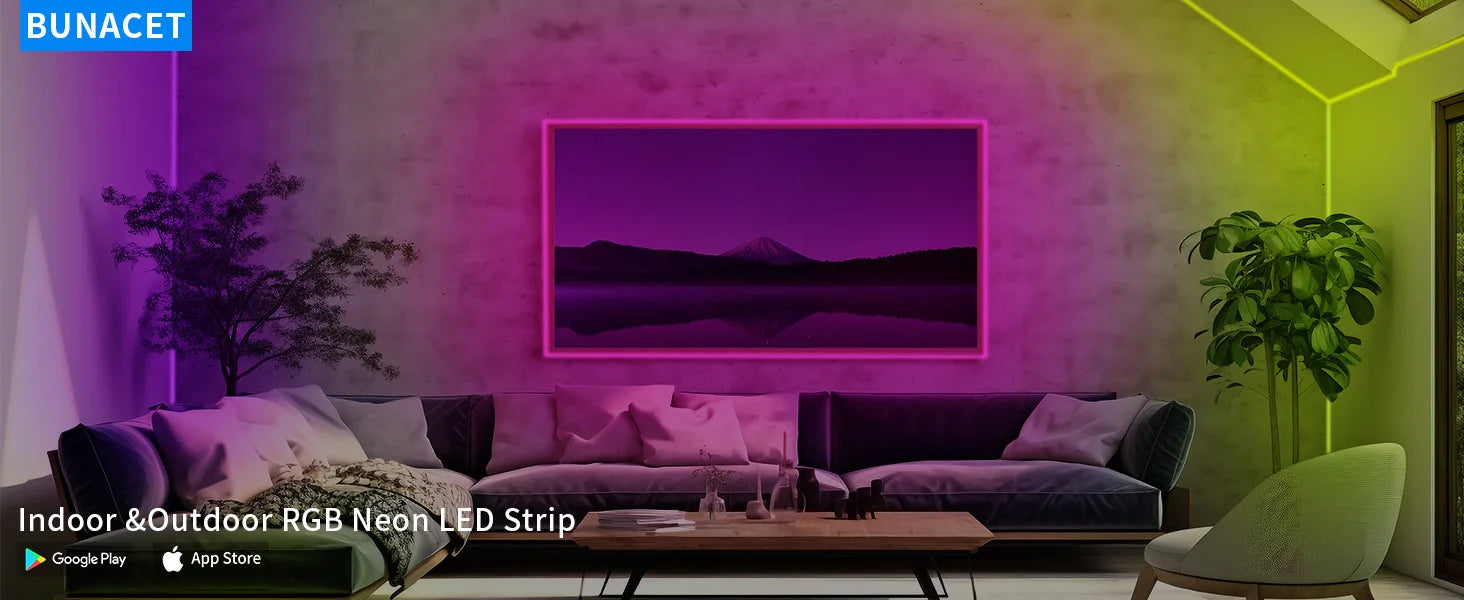 Smart RGB LED Strip Lights, SMD 5050, APP & Remote Control