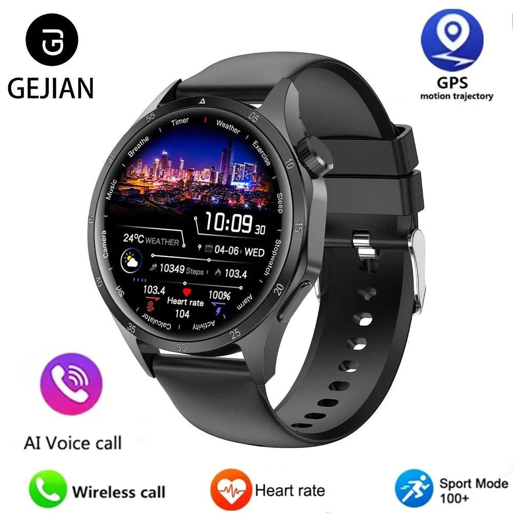 2025 Men’s Smartwatch, AMOLED 360×360, GPS, NFC, Bluetooth Calls