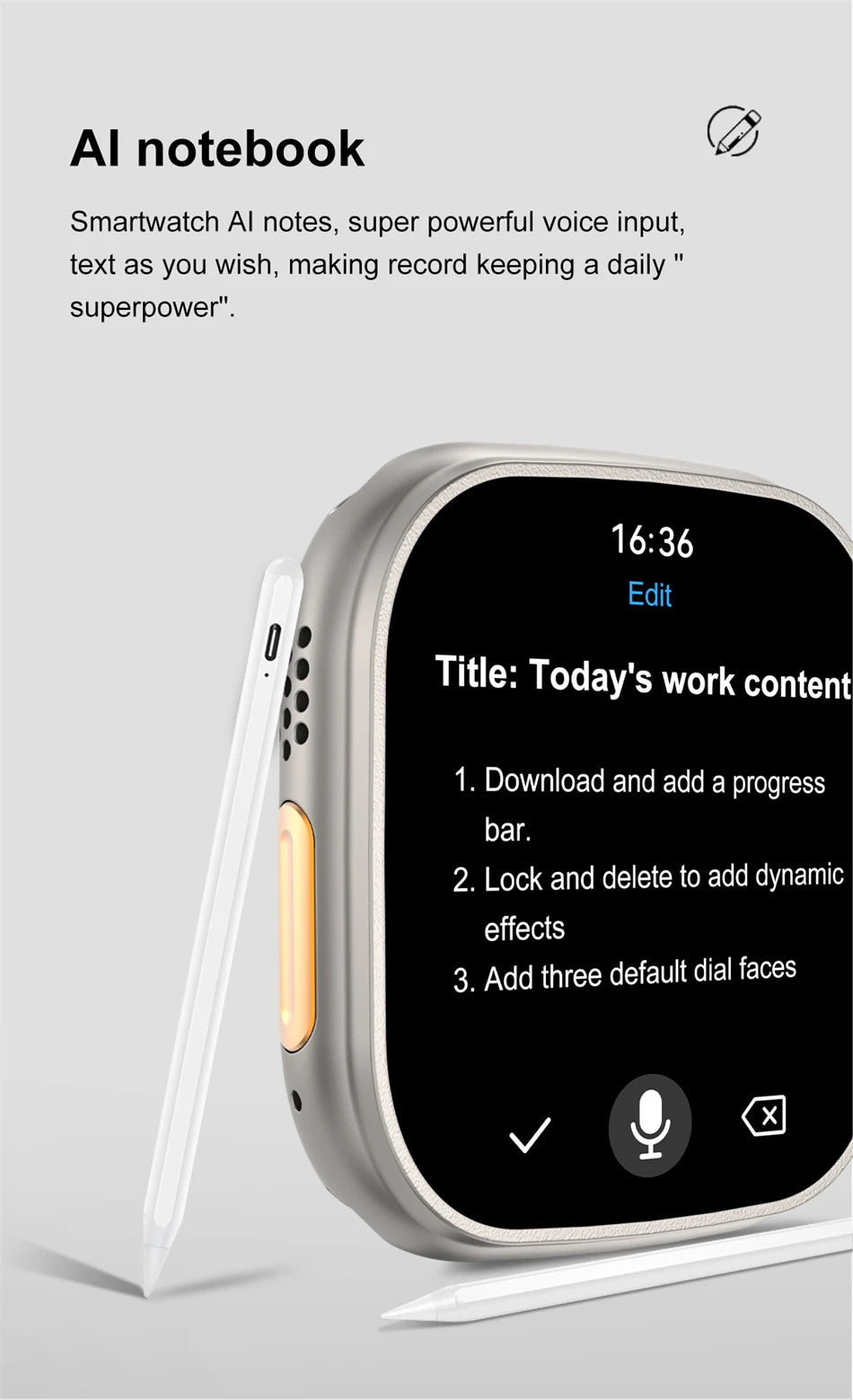 DT Ultra 3 Smartwatch, AMOLED, 4GB Music Player, Bluetooth, AI