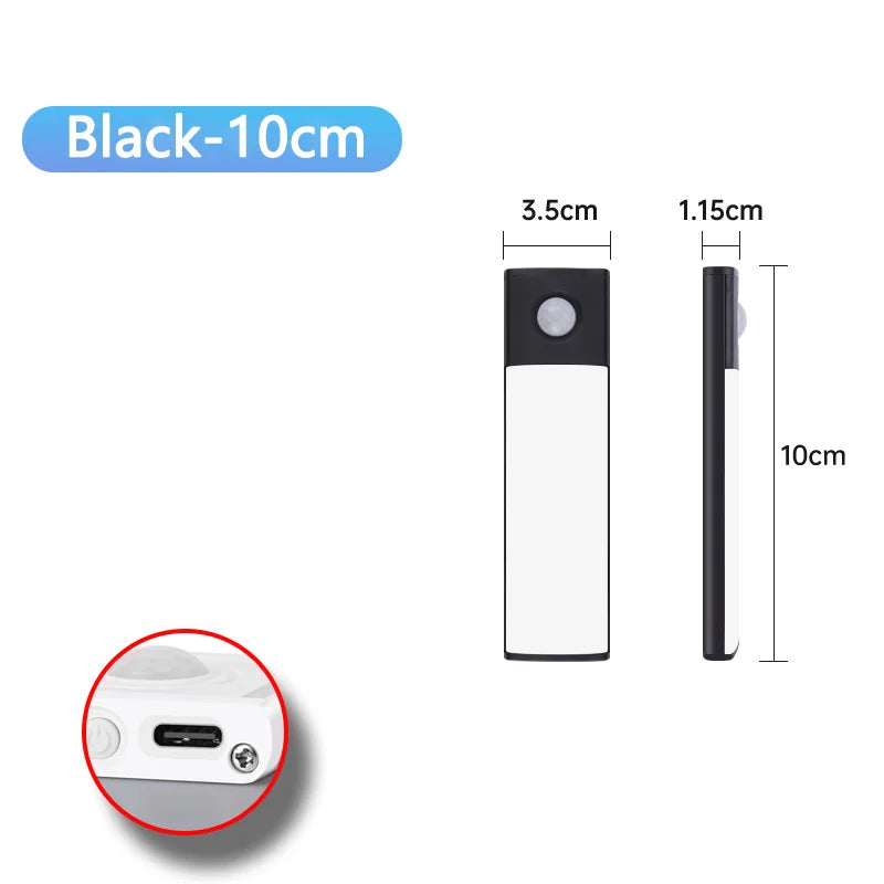 Motion Sensor LED Night Light, USB Rechargeable, Wireless Cabinet Lamp