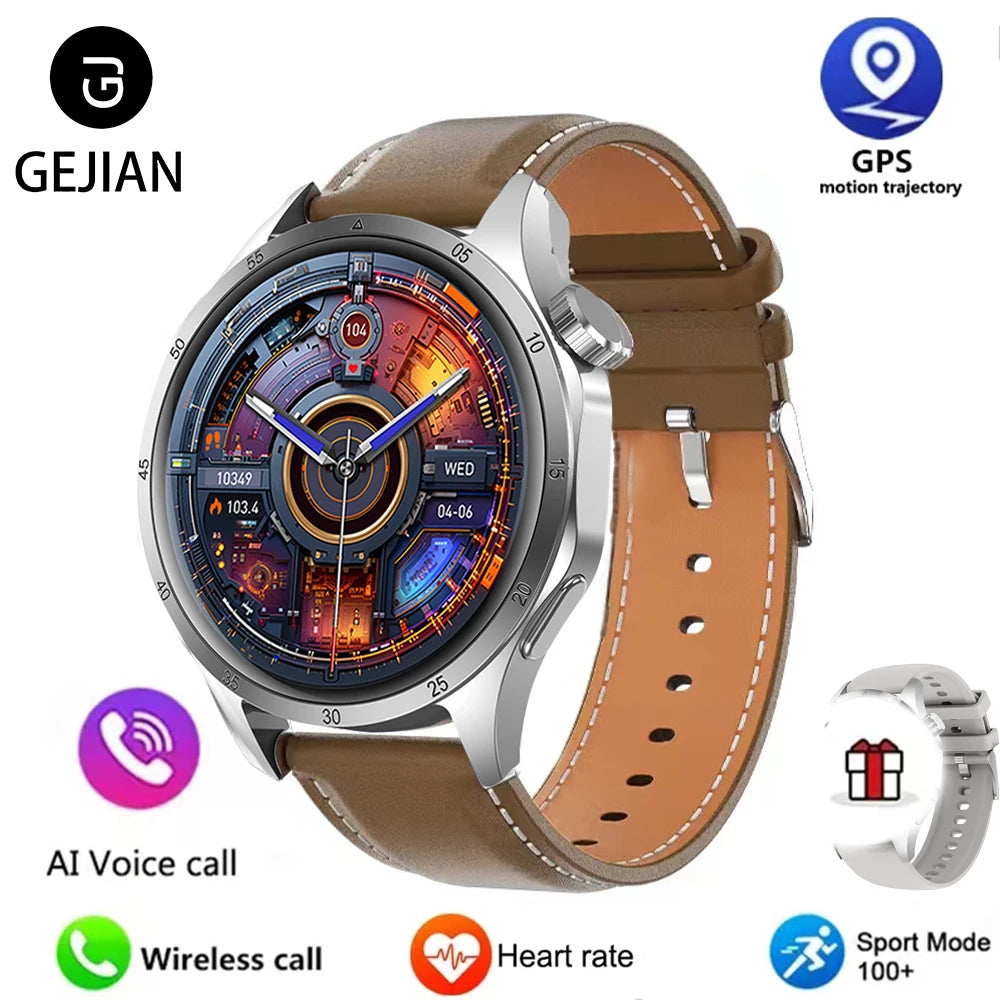 2025 Men’s Smartwatch, AMOLED 360×360, GPS, NFC, Bluetooth Calls