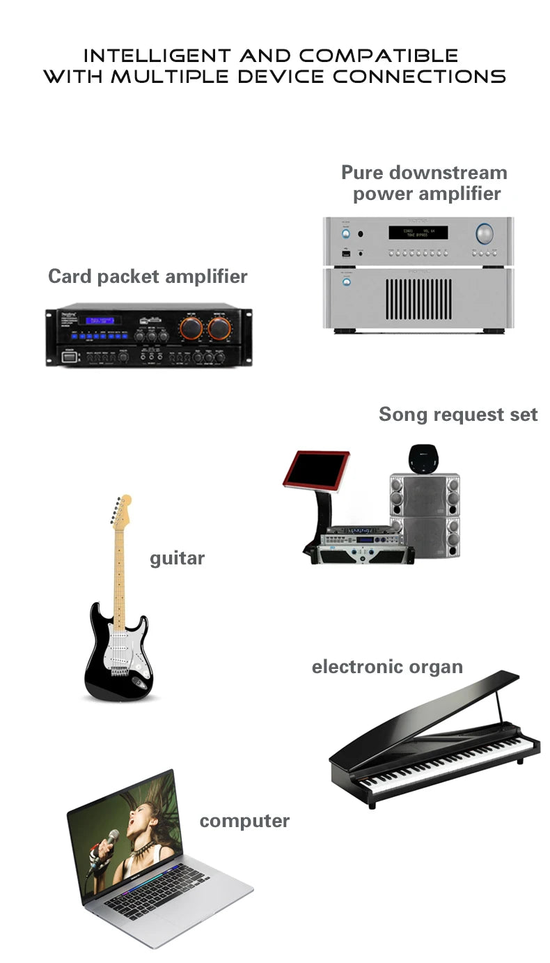 4-Channel USB Audio Mixer, Bluetooth, 48V Phantom Power