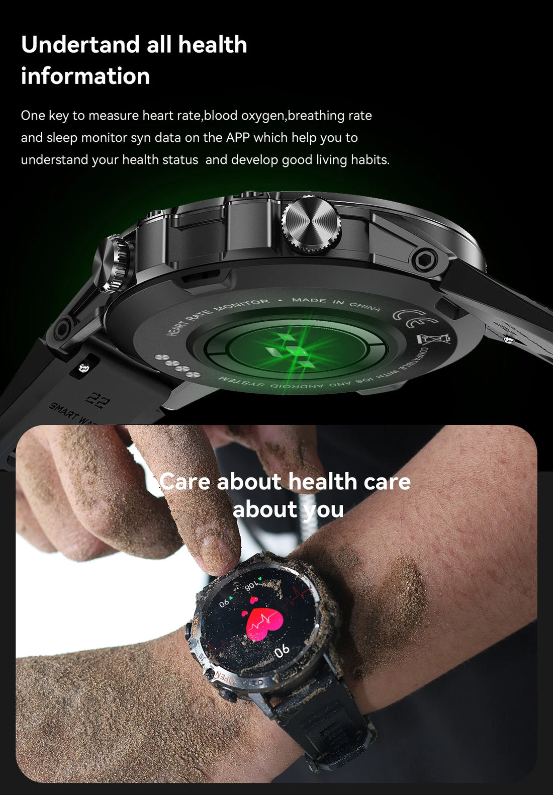 Abelanja Steel Smartwatch, Bluetooth Calling, Fitness Tracker, IP67