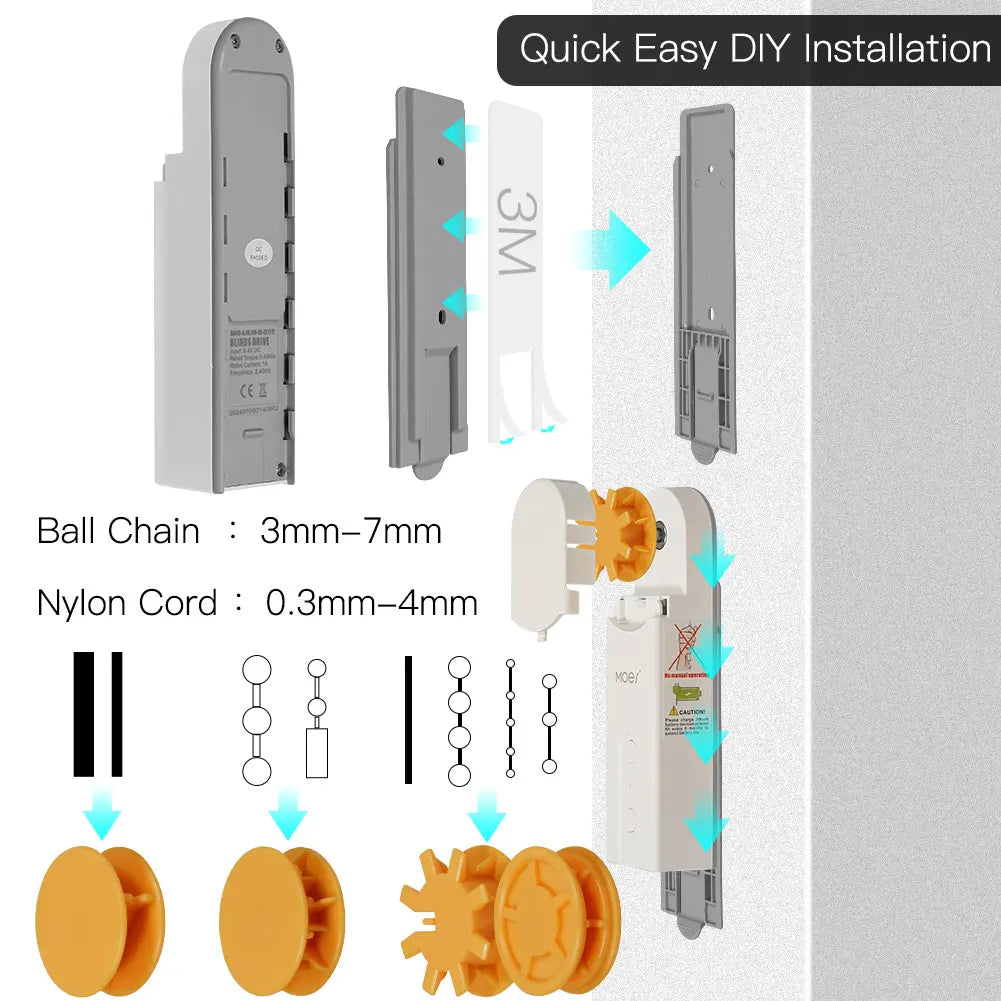 ZigBee Smart Roller Blind Motor, Tuya, Alexa/Google Control